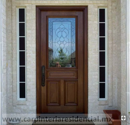 Puertas entrada exterior con cristal al mejor precio - Planeta Madera